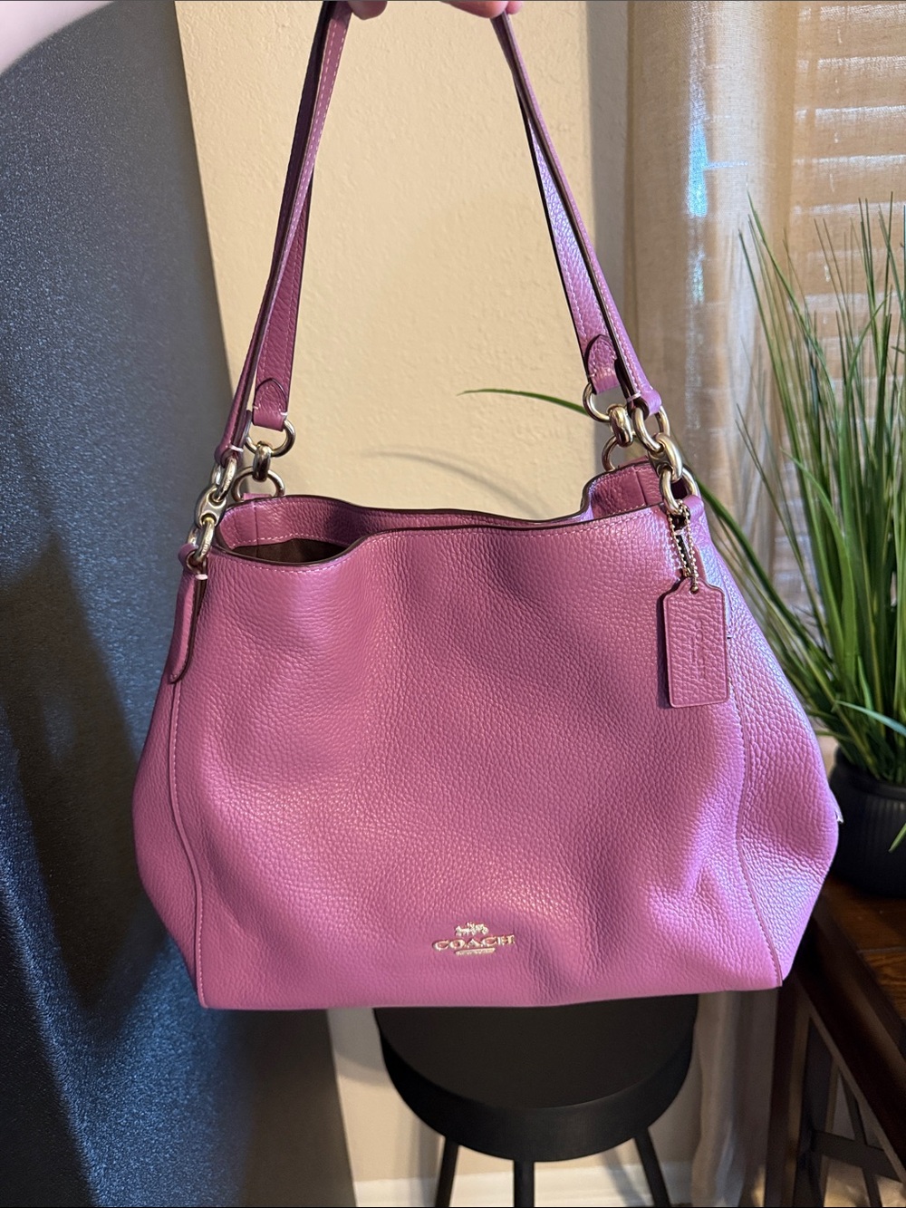 Coach Pebbled Leather Shoulder Bag - Picture 2 of 8
